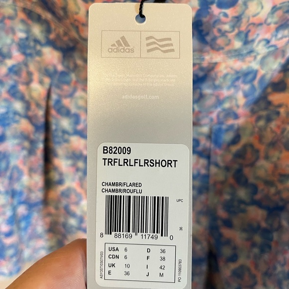 New - Adidas shorts - flower print - size 6 - Picture 5 of 5